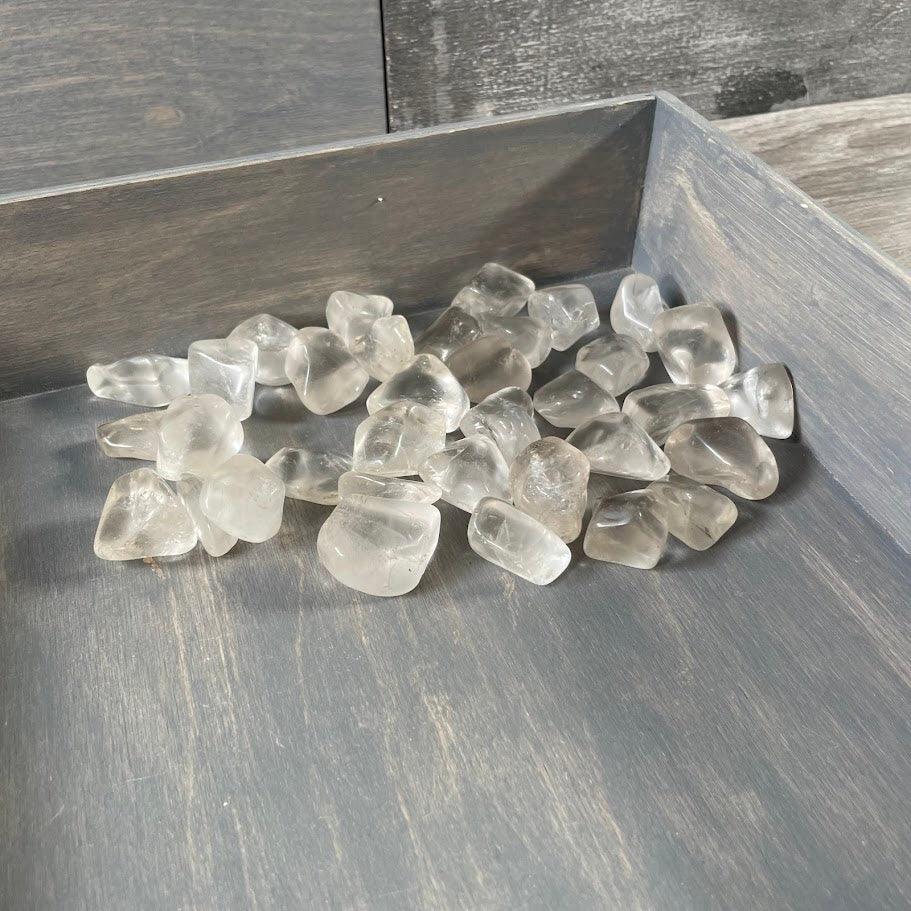 Clear Quartz tumbled stones for crystal healing and crafts