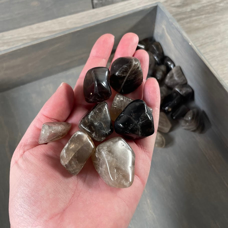 smoky quartz polished crystals for metaphysical shops