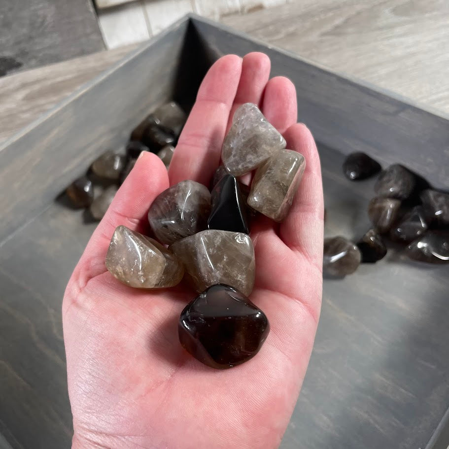 smoky quartz tumbled stones for crystal stores