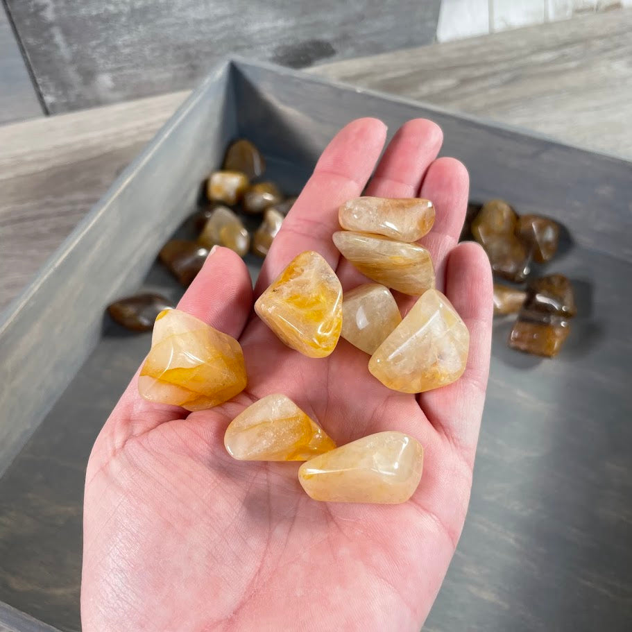 Golden Healer tumbled stones wholesale inventory for retailers