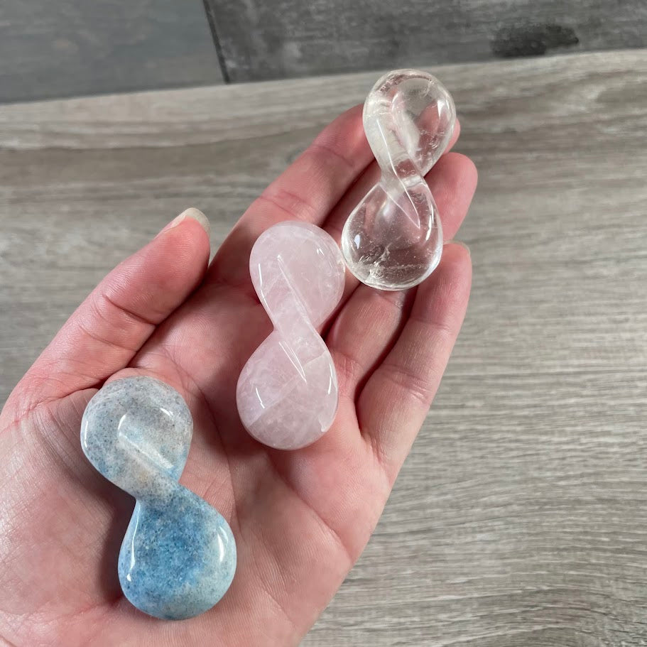 gemstone infinity symbol decor for metaphysical shops
