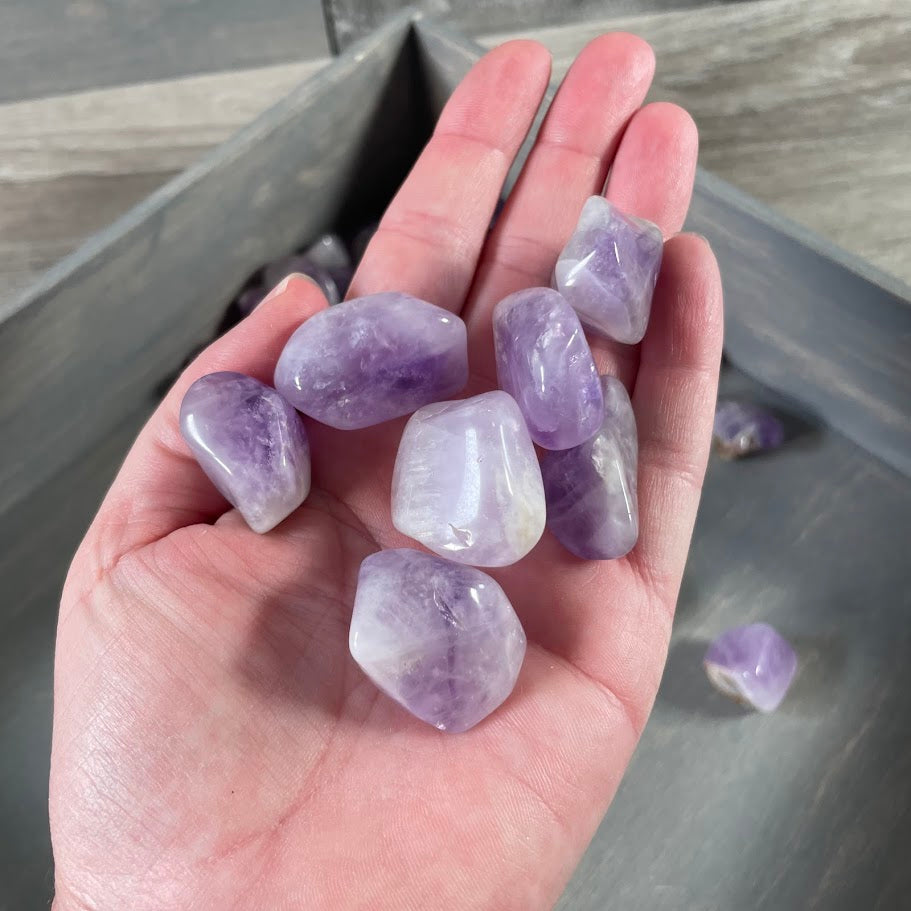 Wholesale Amethyst Tumbled Stones with Deep Purple Color