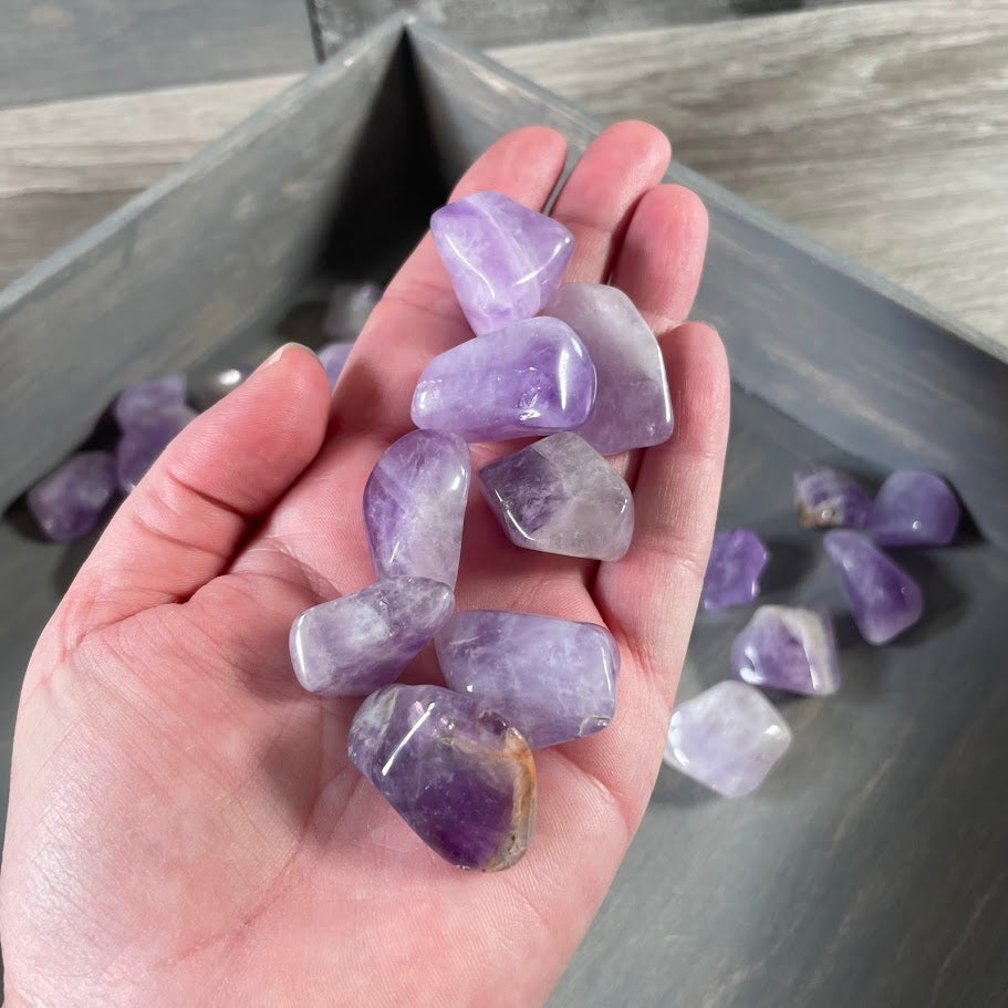 amethyst crystals tumbled stones 1 pound