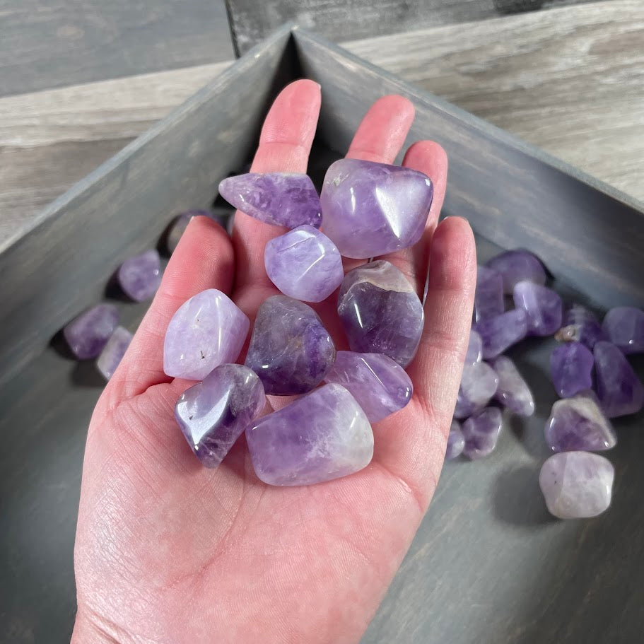 amethyst tumbled stones bulk lot