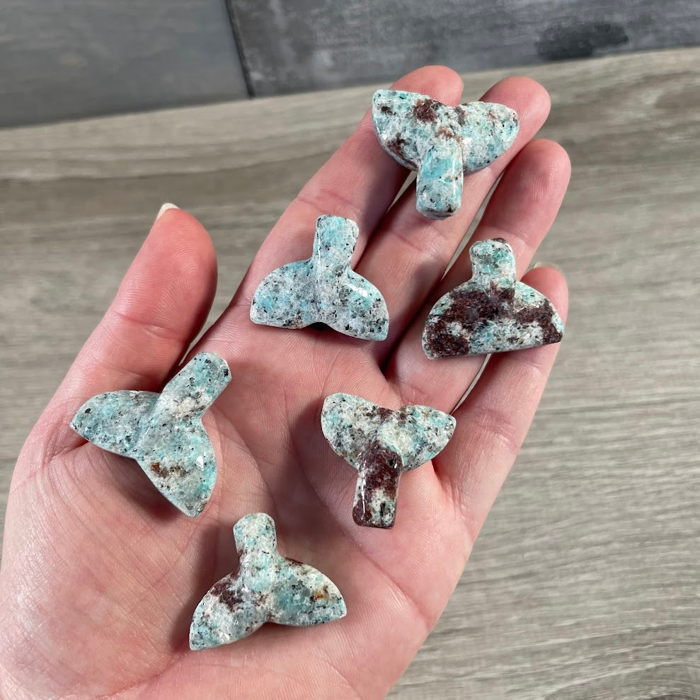 Gemstone Whale Tail or Mermaid Tail Figurine for Gift Shops
