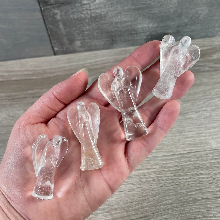 Medium gemstone angel statue for metaphysical gift shop