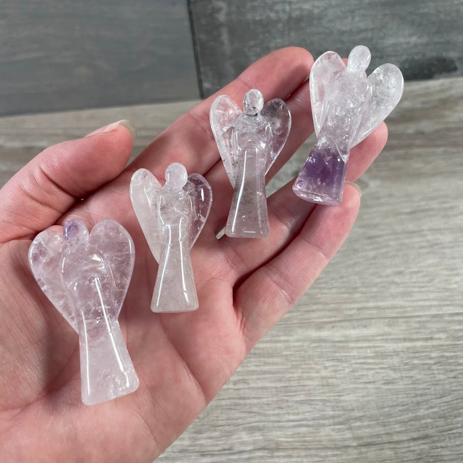 Gemstone angel figurine for wholesale crystal retailers
