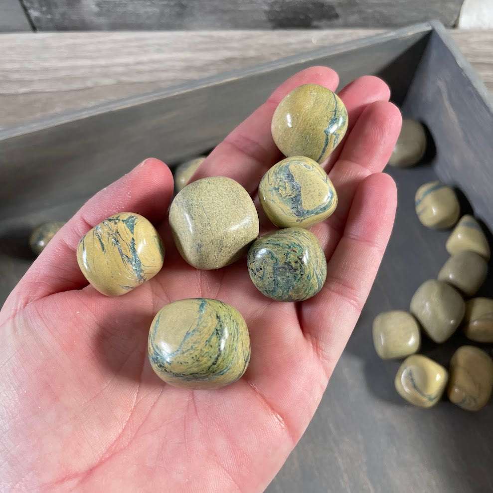 Banded Jasper pocket stones sold by the pound for crystal retailers