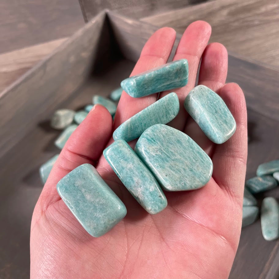 madagascar tumbled stones bulk wholesale, amazonite