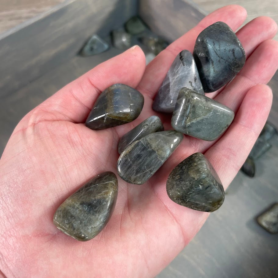 bulk Madagascar labradorite tumbled stones for gift stores