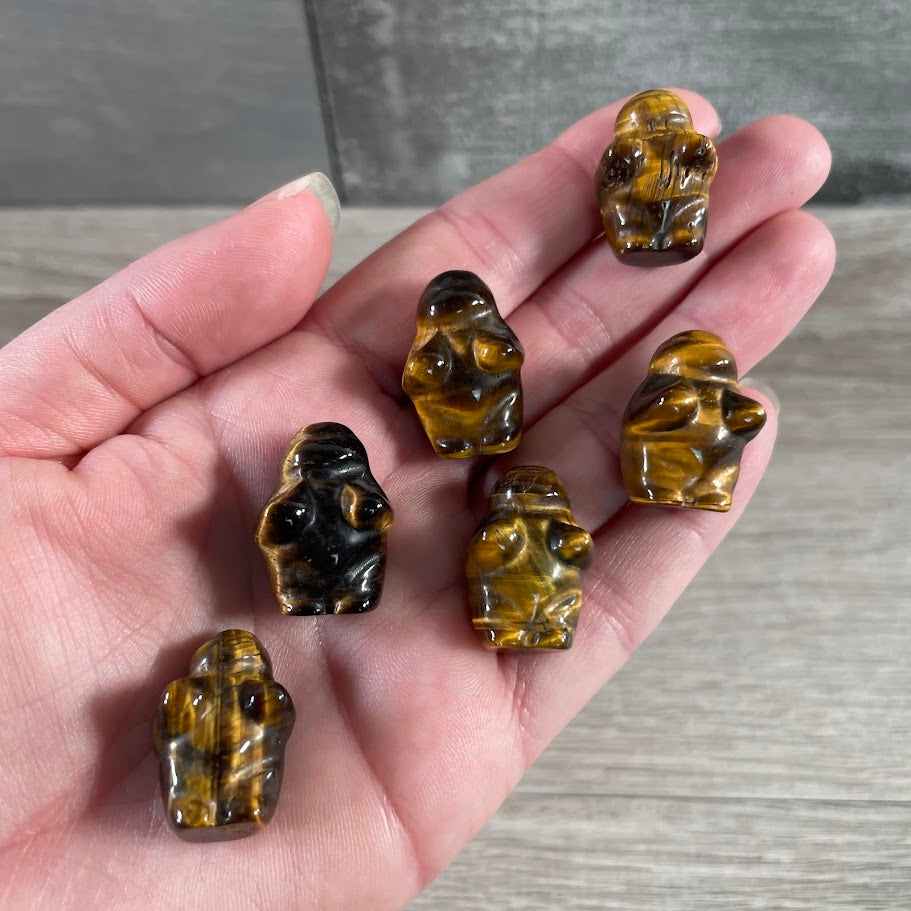 tiger eye gemstone goddess mini statue