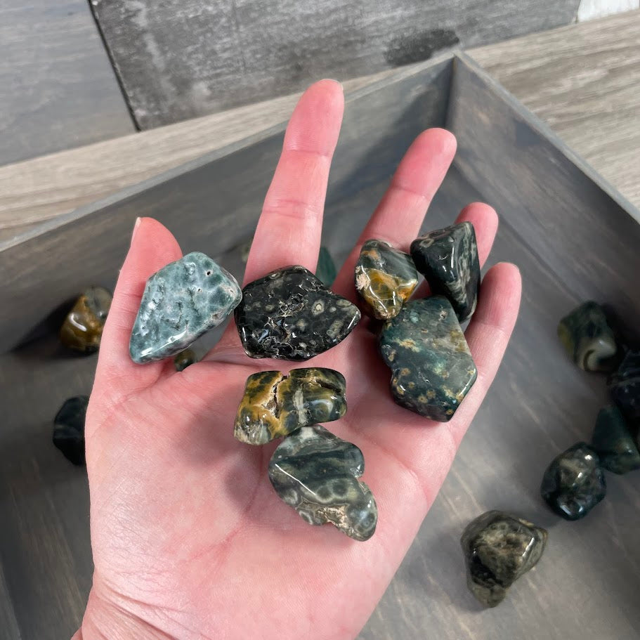 ocean jasper crystals 1 lb lot for gift stores