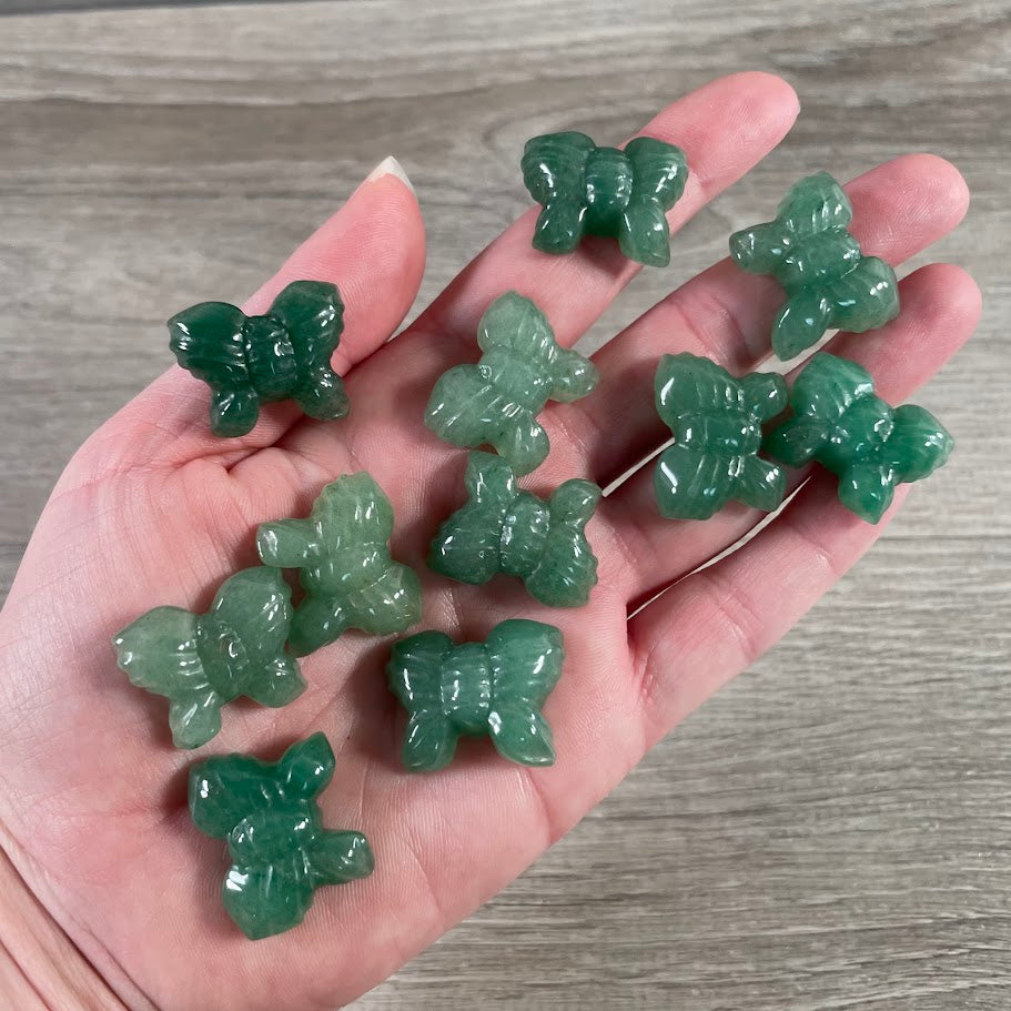 butterfly gemstone figurine small carved crystal wholesale aventurine