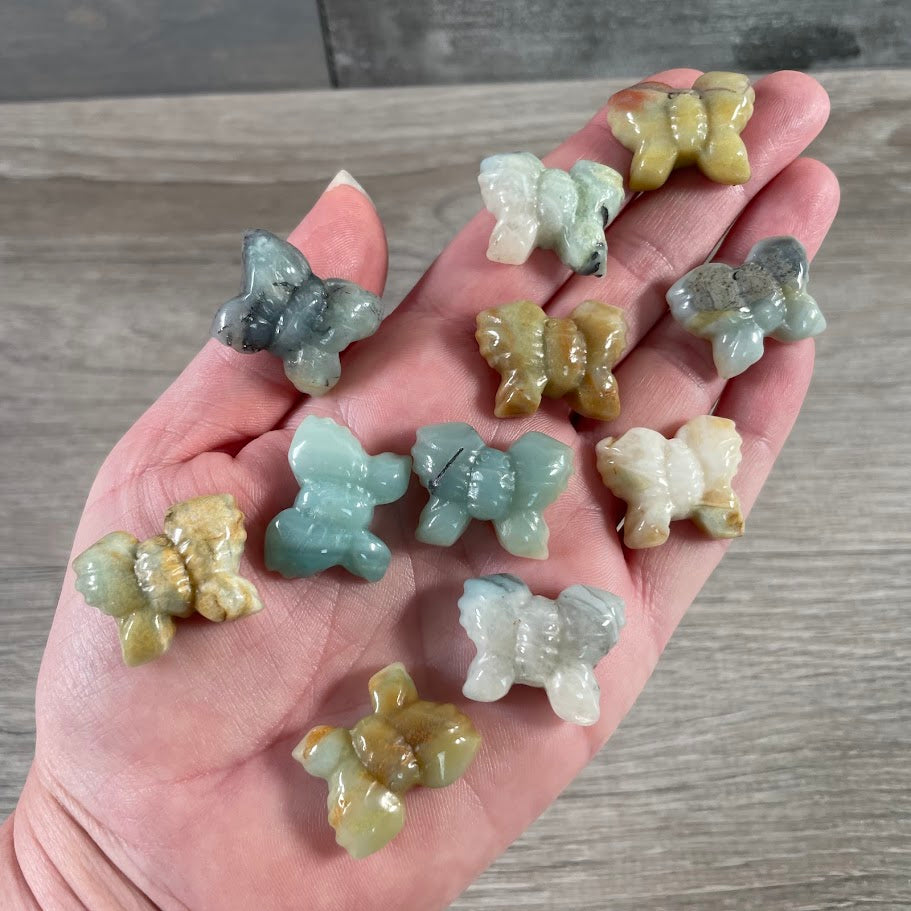 gemstone butterfly figurine retail display crystal decor