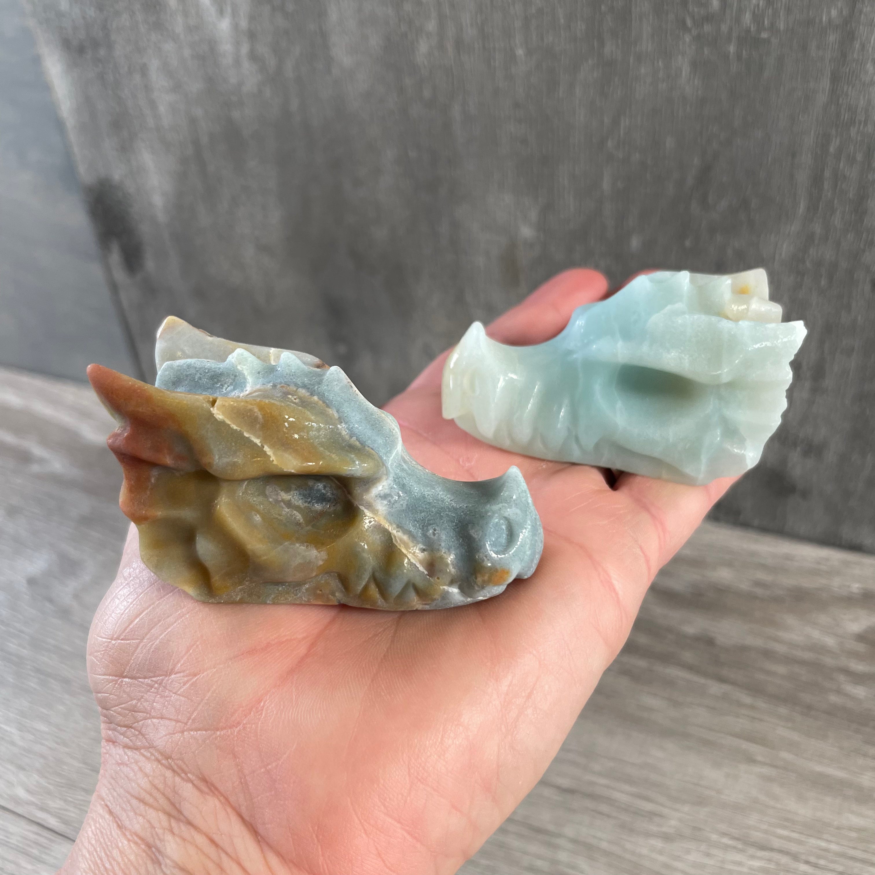 Amazonite bulk gemstone dragon skulls for crystal shops
