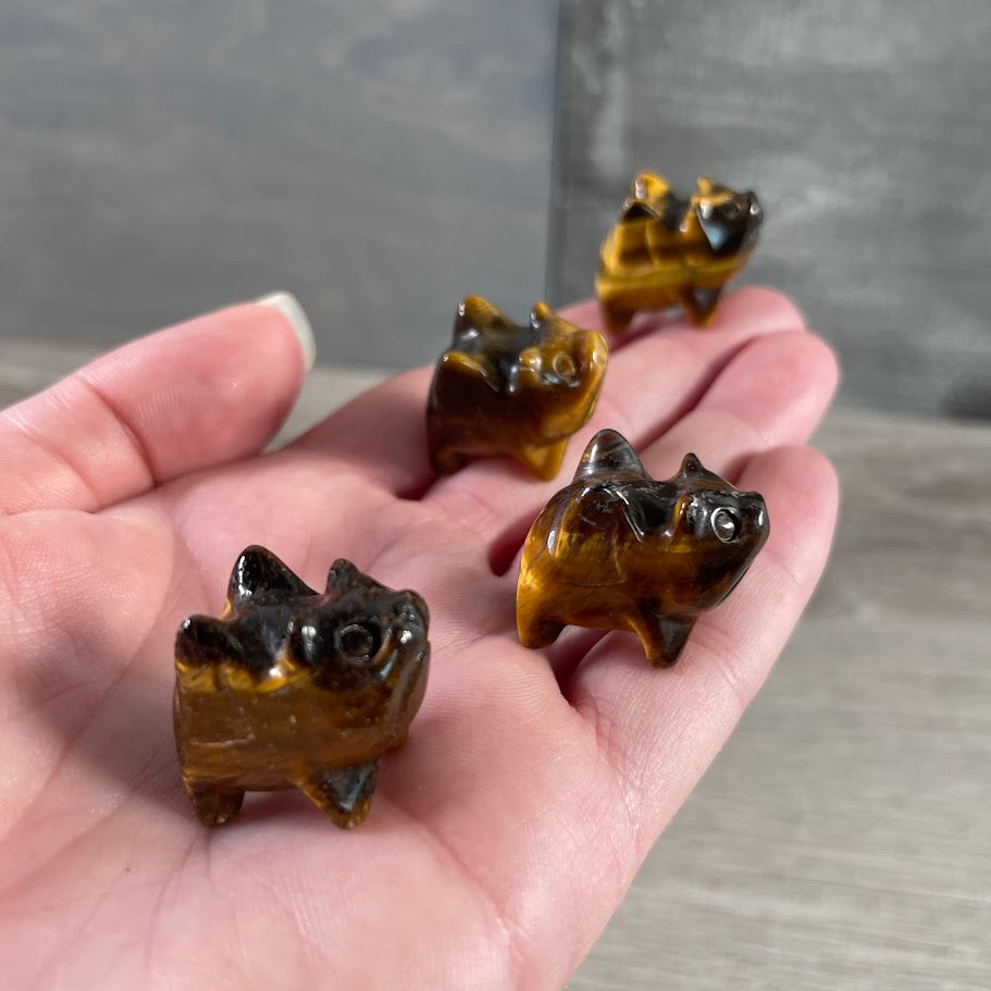 tiger eye small crystal animals wholesale