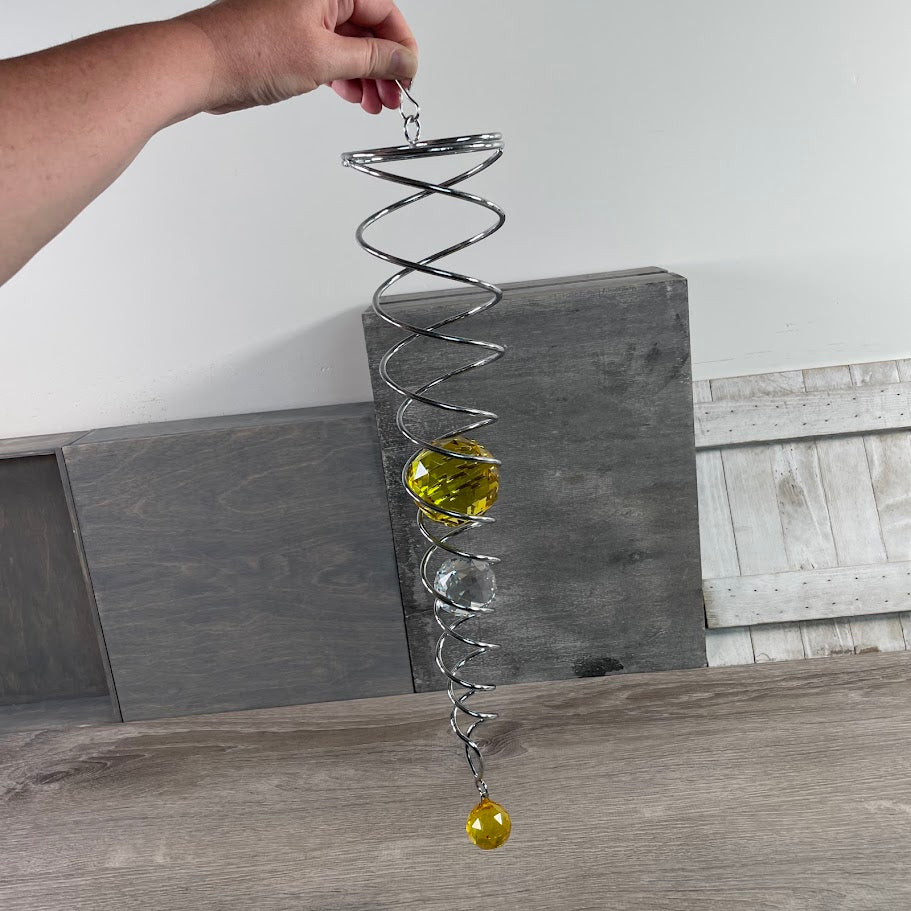 Rotating Illusion Leaded Glass Crystal Display