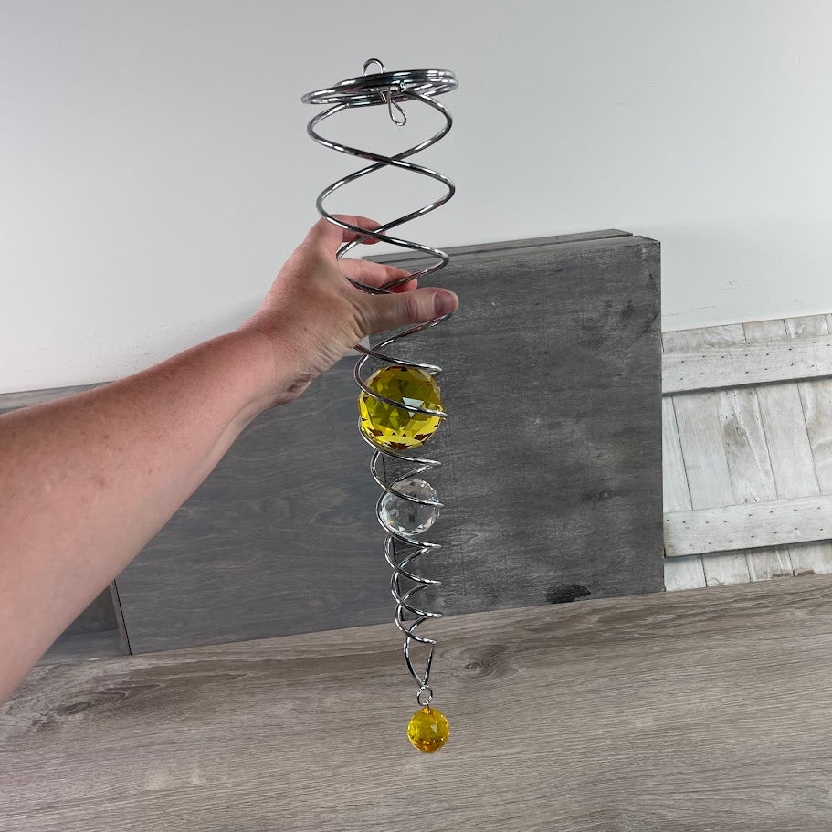 Rotating Illusion Leaded Glass Crystal Display