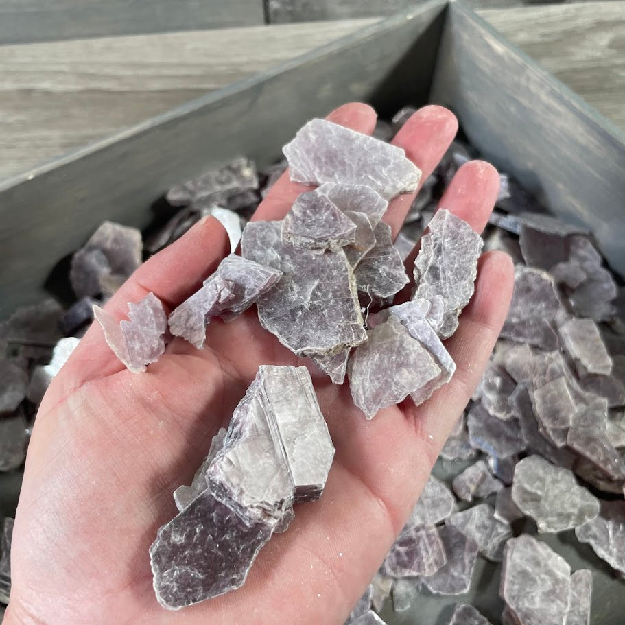 Bulk Lepidolite chunks perfect for crystal healing and décor