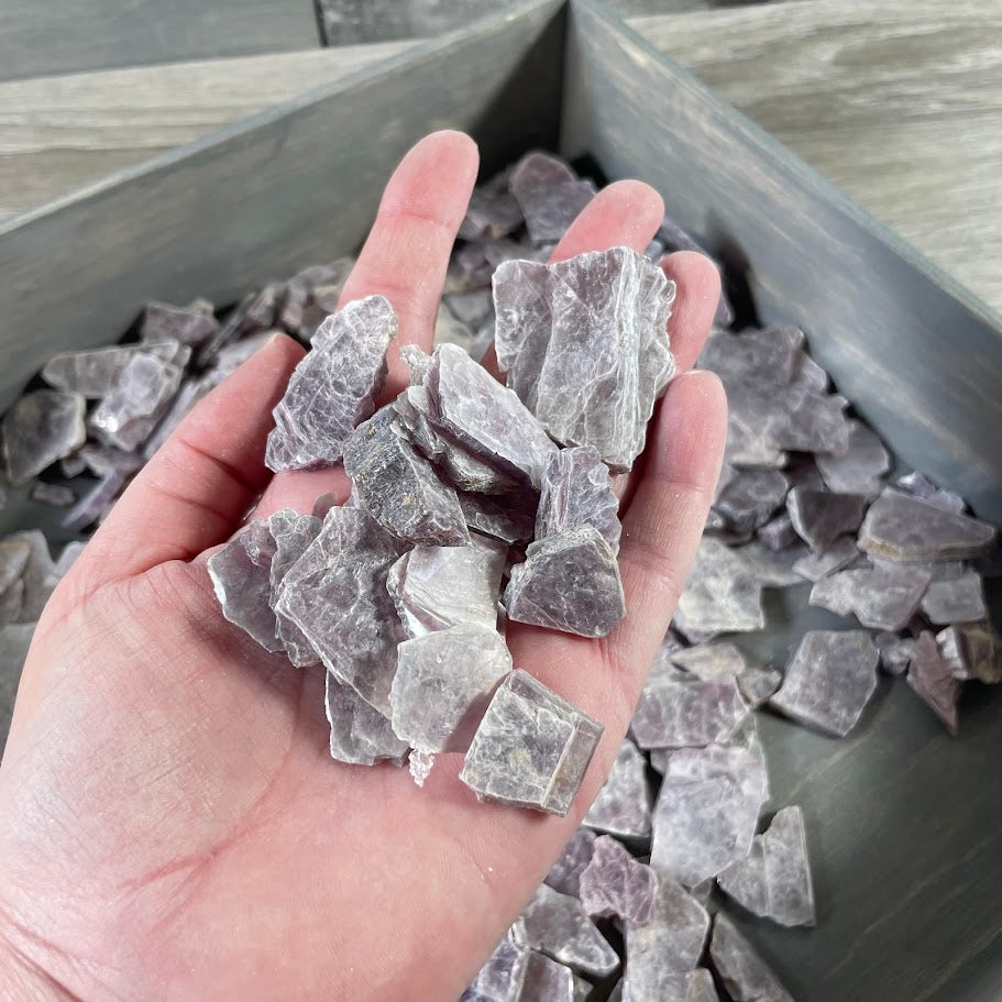 Natural purple Lepidolite raw stones wholesale
