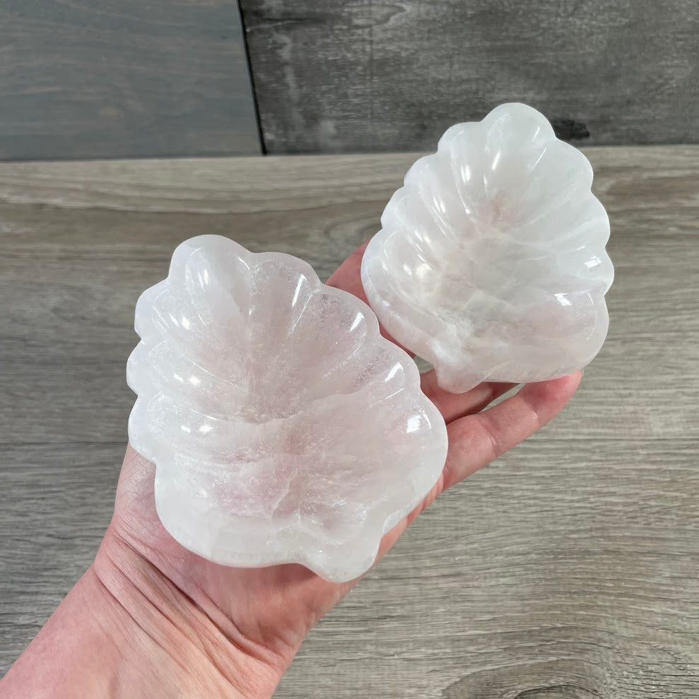 leaf selenite bowl wholesale