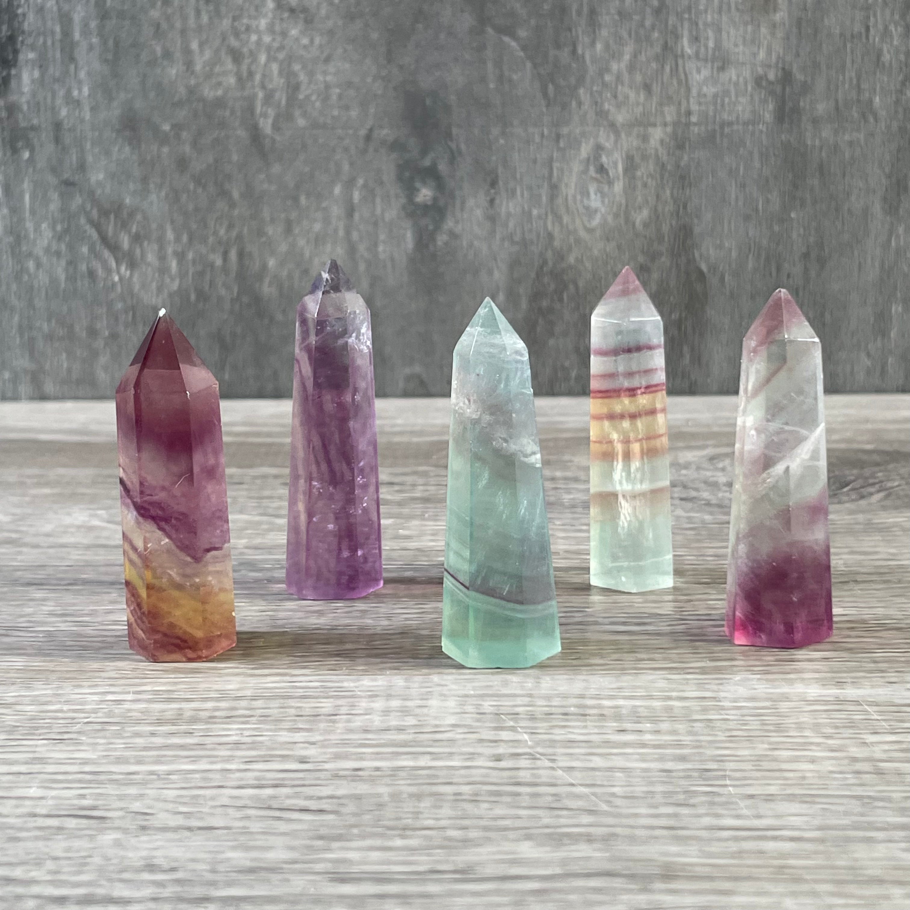 Fluorite Healing crystal obelisk for holistic stores