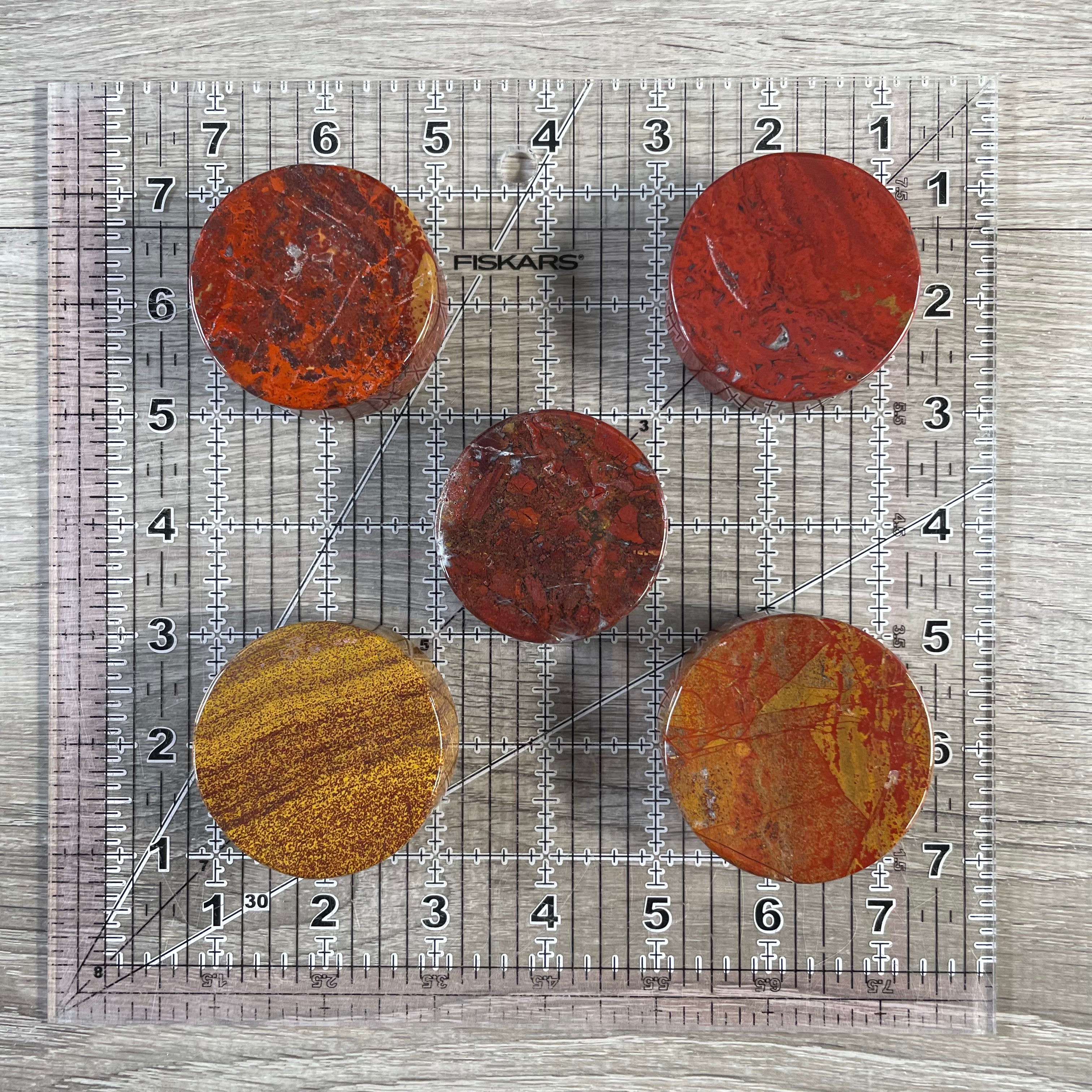 red jasper chakra healing stone disk