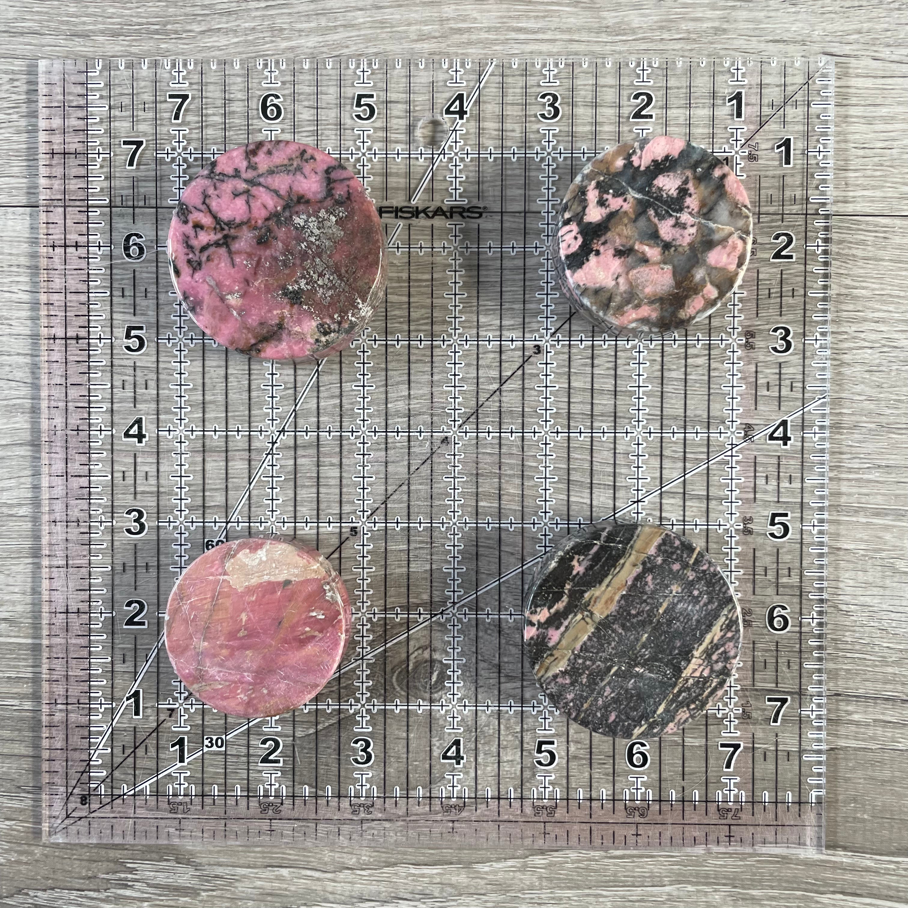 rhodonite Wholesale 2 inch gemstone flat disk for energy work