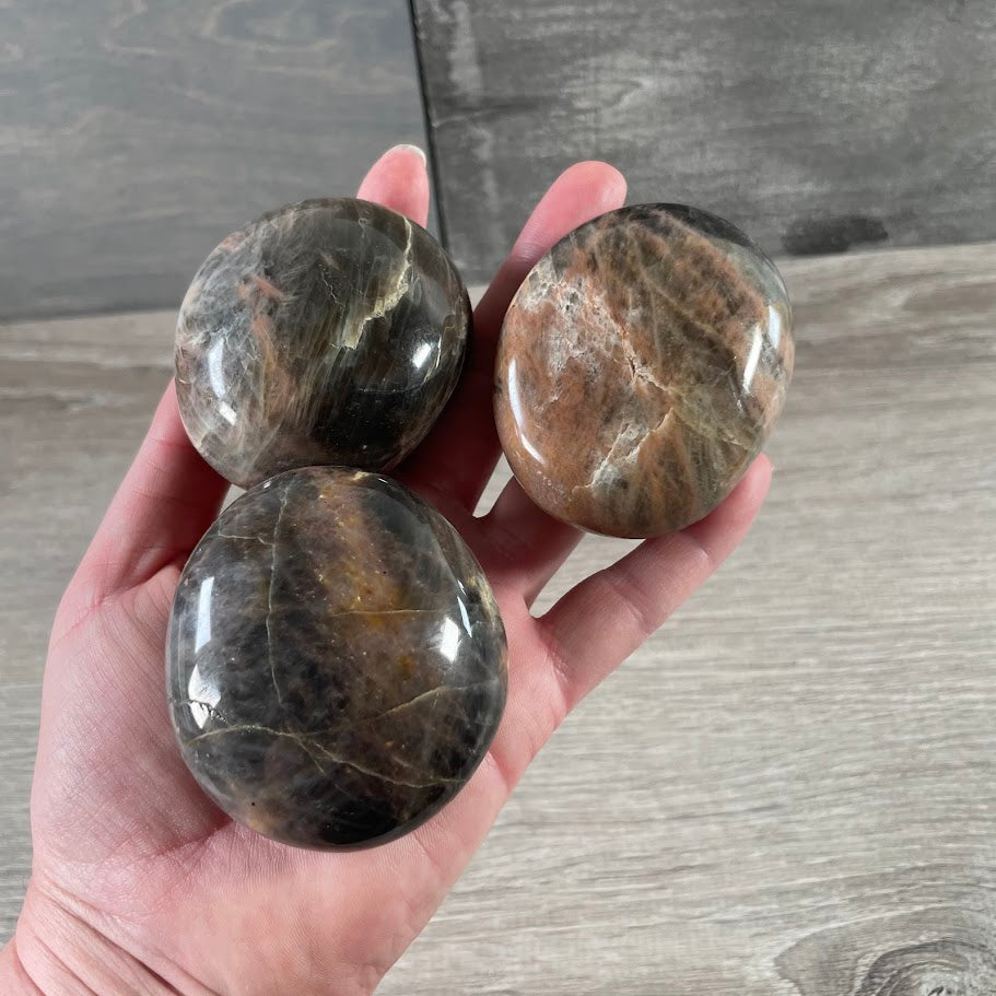 black moonsnstone crystal palm stones wholesale