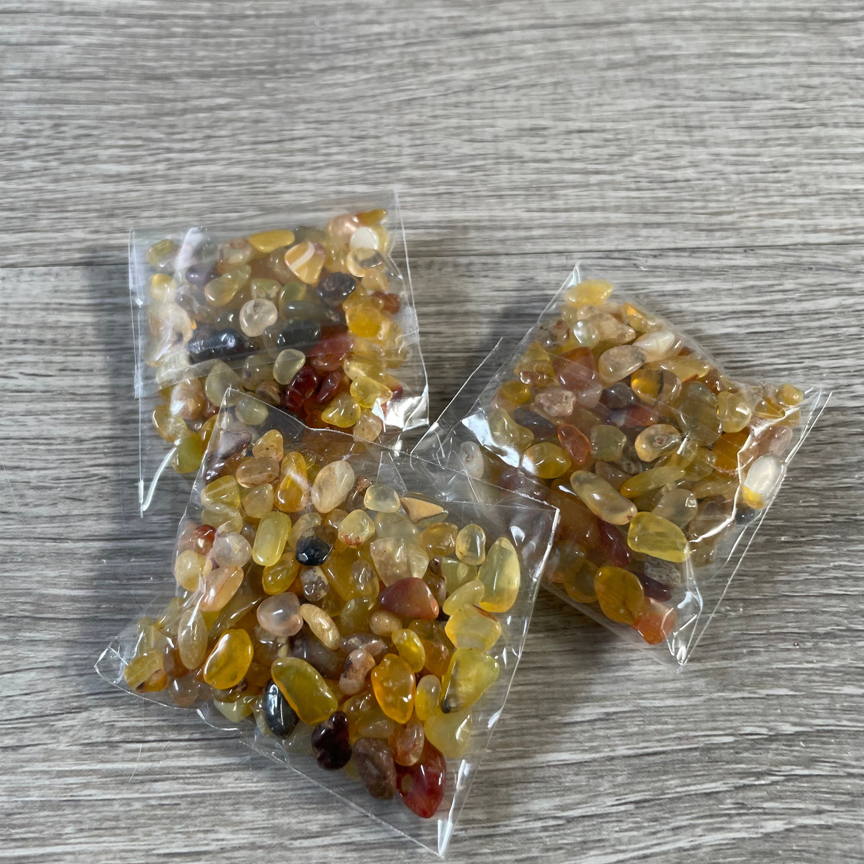 yellow agate candle supply chip gemstones