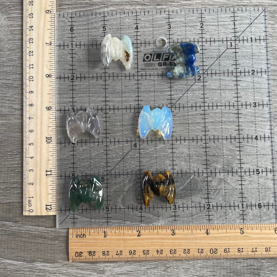 Bat Gemstone Figurines – Mini Crystal Bats for Retailers