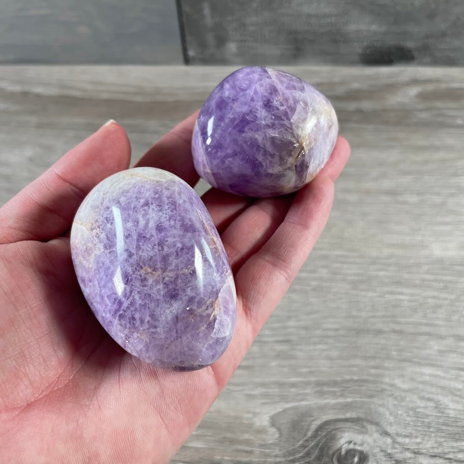 Amethyst palm stones by the ounce wholesale