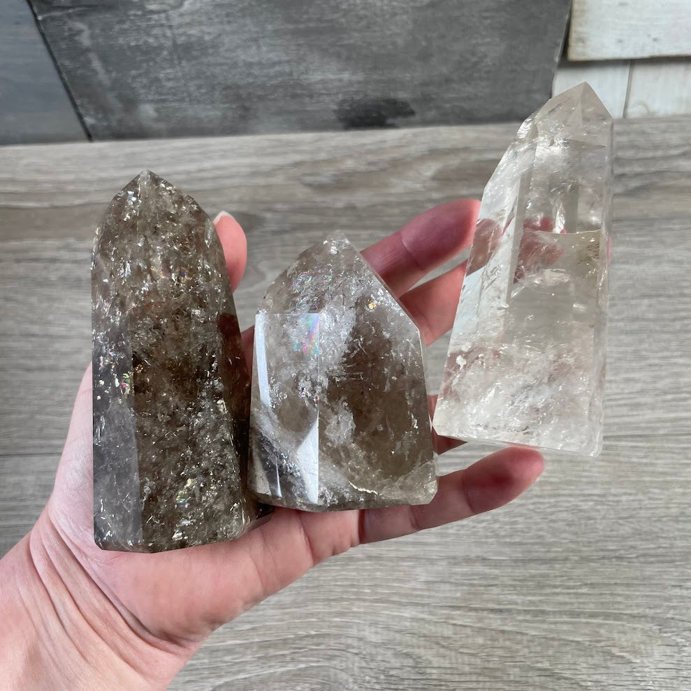 Brazilian Crystal Obelisks Wholesale by Ounce