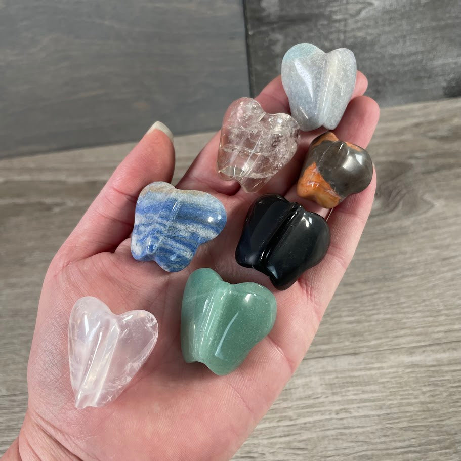 Assorted gemstone butterfly carvings for metaphysical shops and gift stores