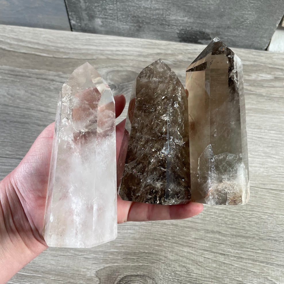 Brazilian Crystal Obelisks Wholesale by Ounce