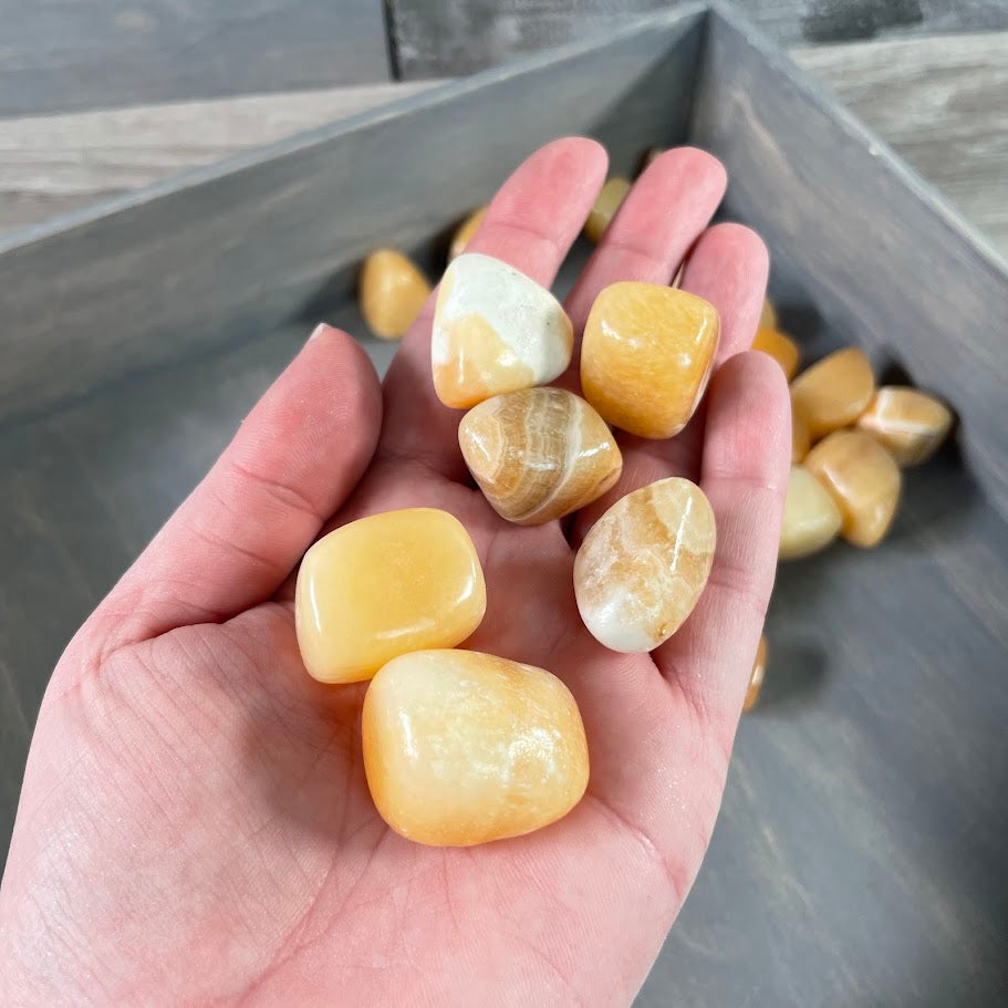 orange calcite wholesale crystals 1 pound lot