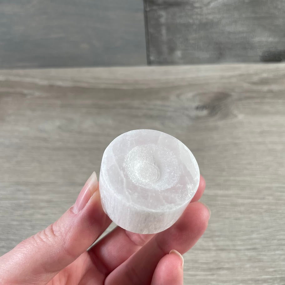 sphere stand in selenite for rock shops