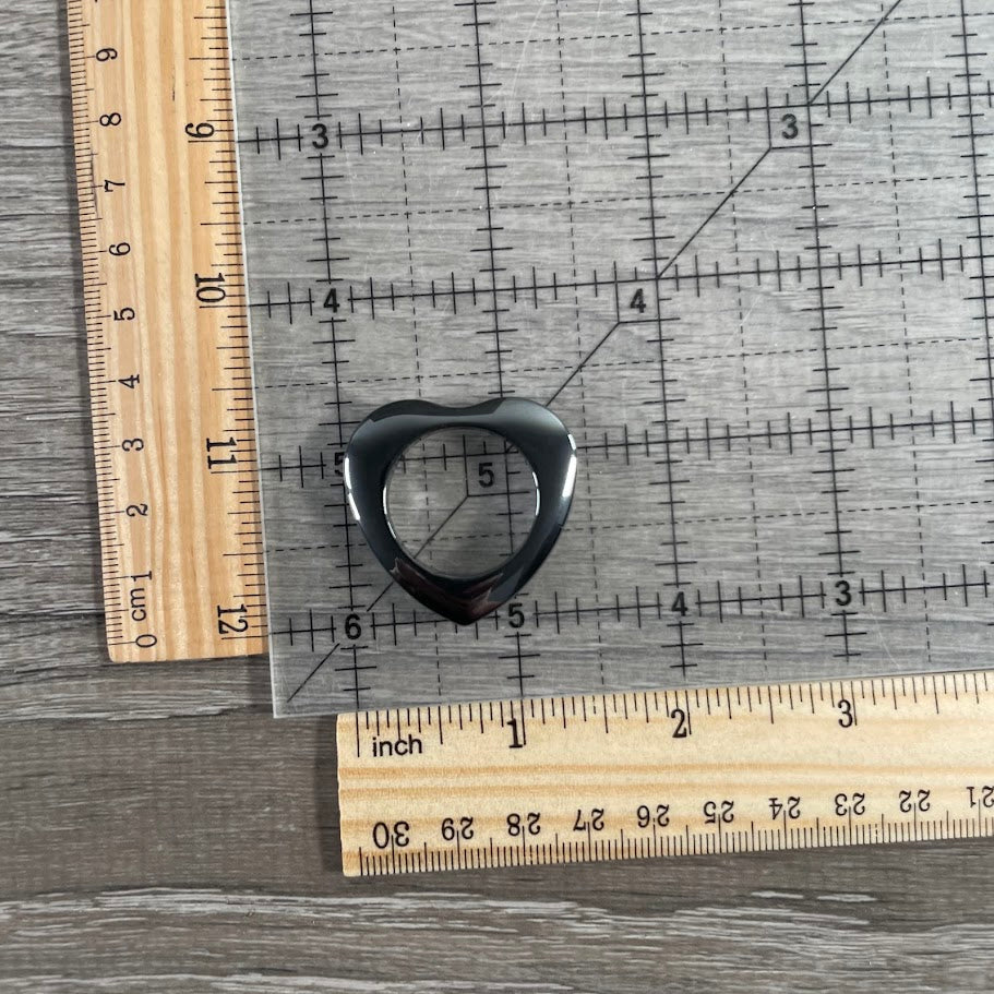 Heart-Shaped Hematite Donut Bead for Jewelry Making