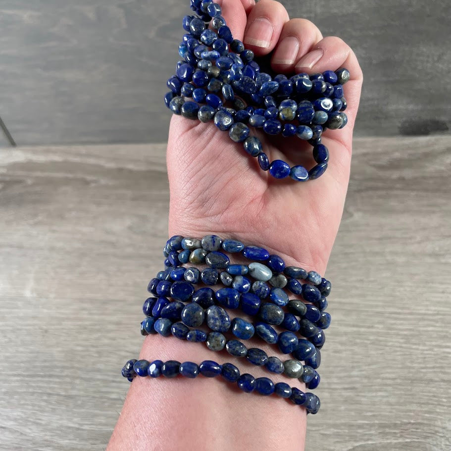 lapis lazuli crystal bracelets for layering