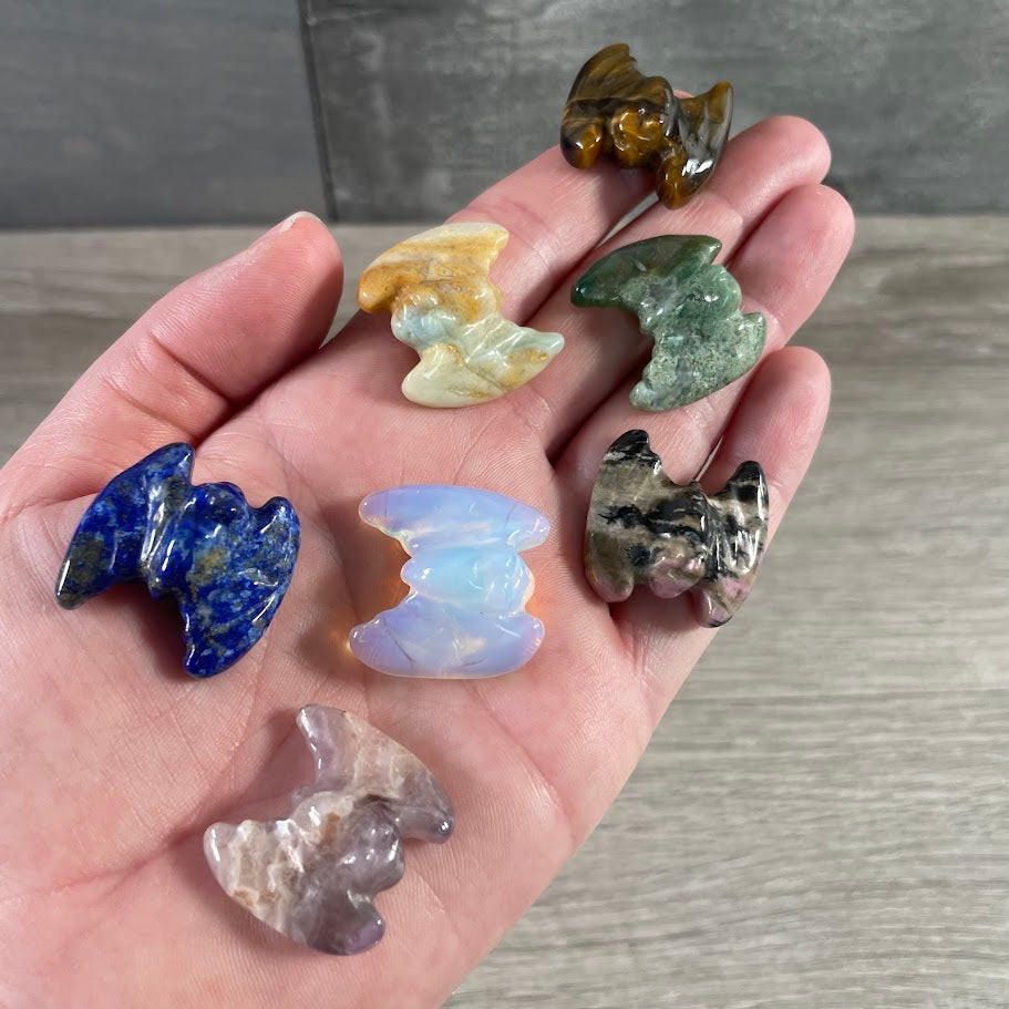 Bat Gemstone Figurines – Mini Crystal Bats for Retailers