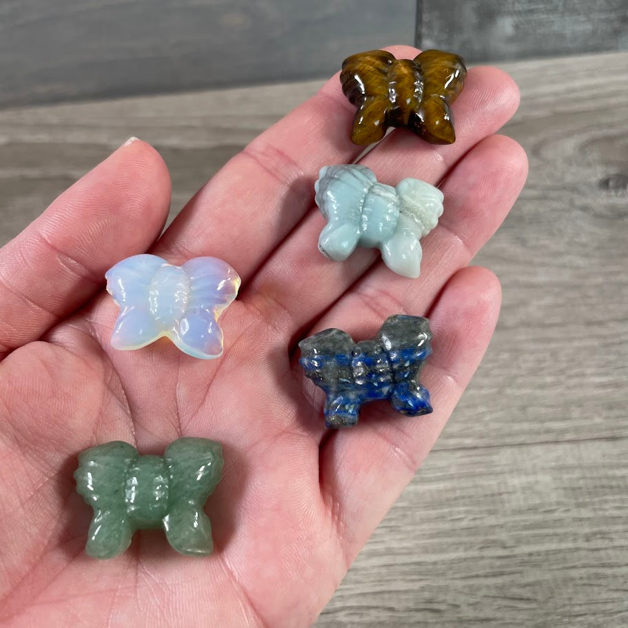 Butterfly Gemstone Figurine Small Hand-Carved Crystal Sculpture Wholesale
