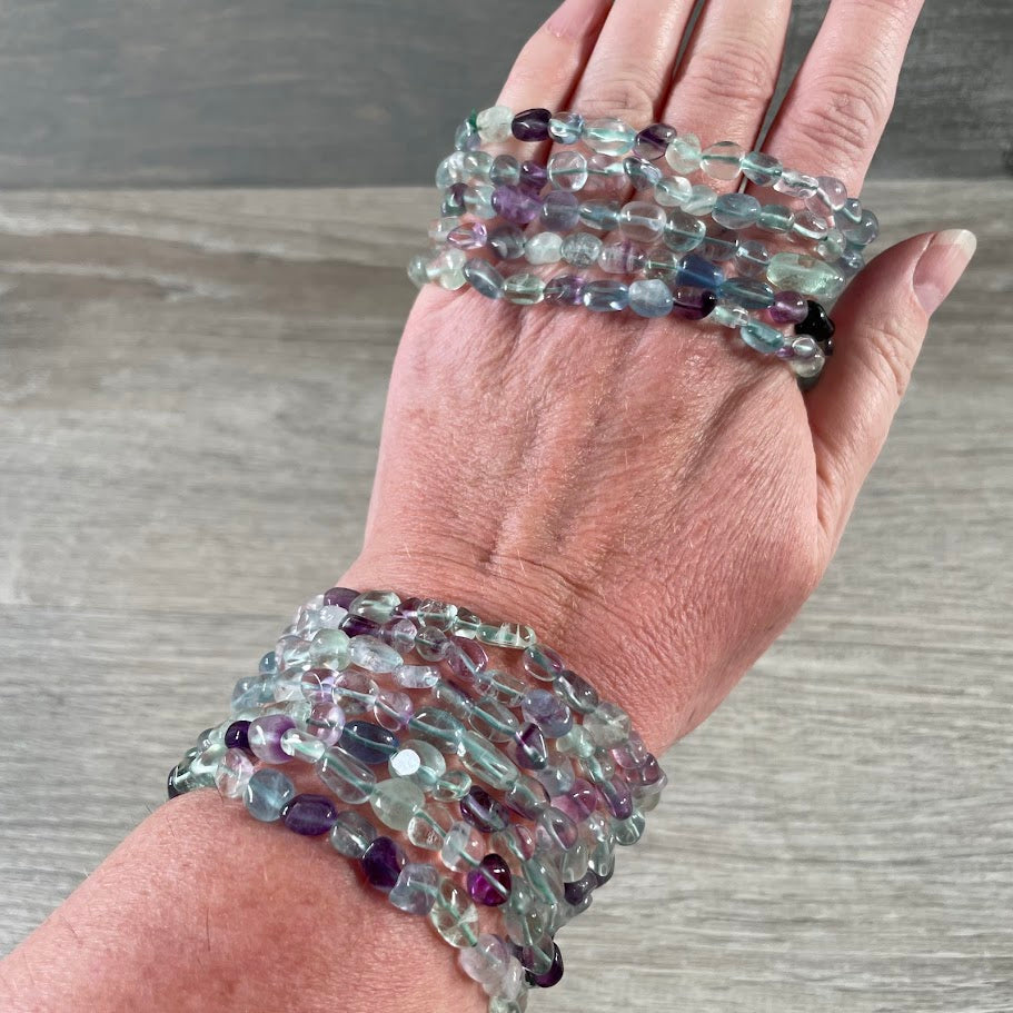 fluorite stacking bracelets for gift shops