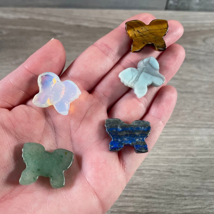 Butterfly Gemstone Figurine Small Hand-Carved Crystal Sculpture Wholesale