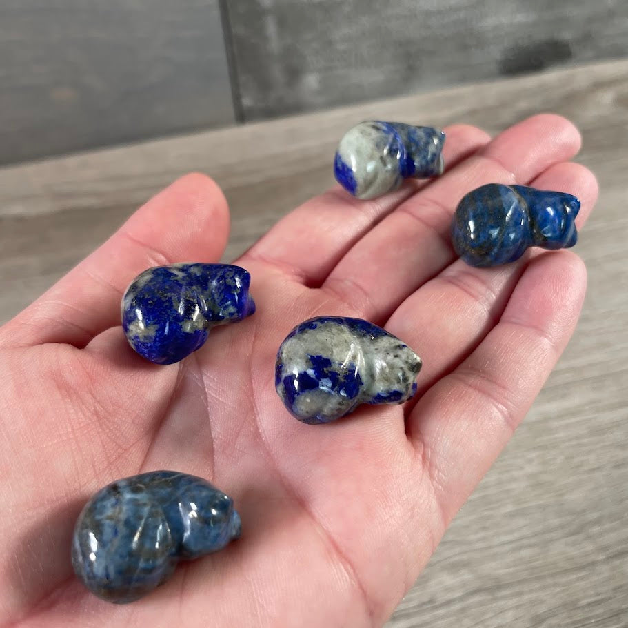 Crystal cat figurine small gemstones for spiritual stores