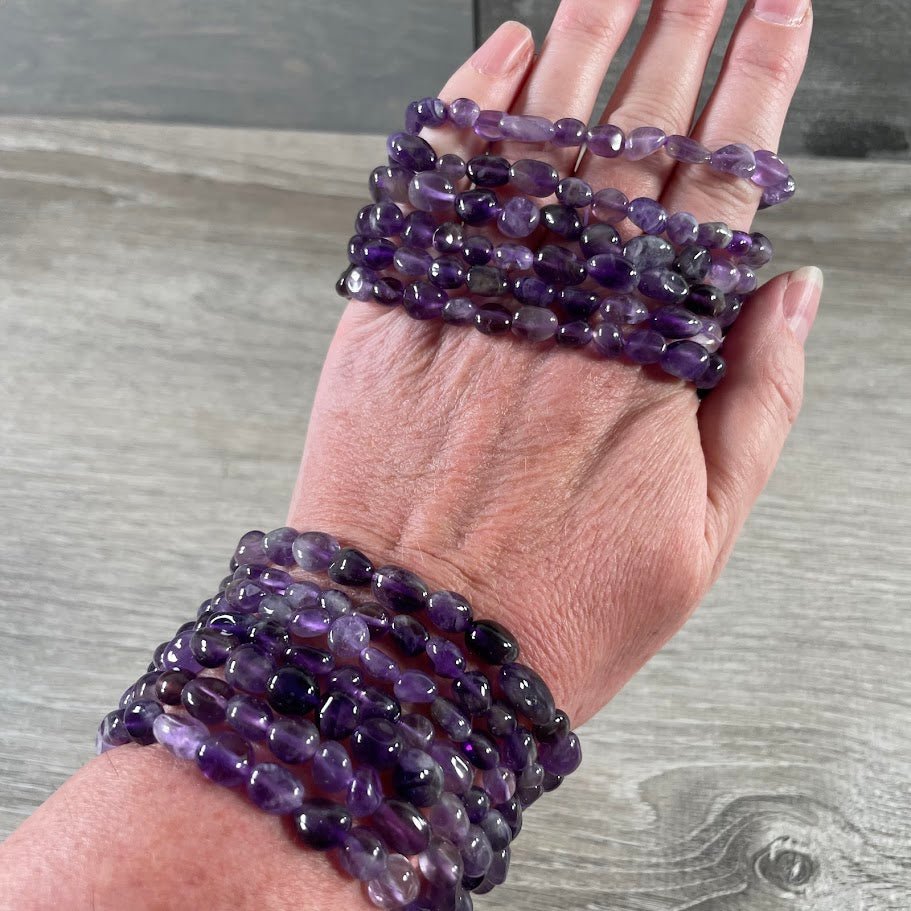 amethyst layering bracelets bulk crystal jewelry