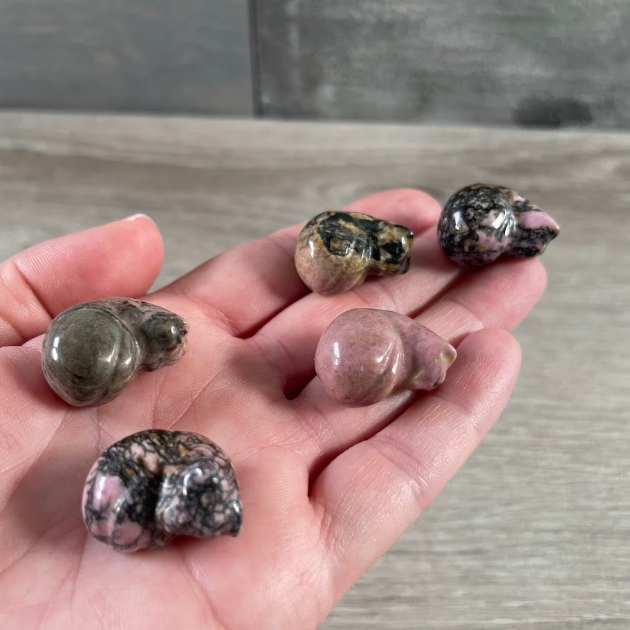 rhodonite cat decor for metaphysical store wholesale