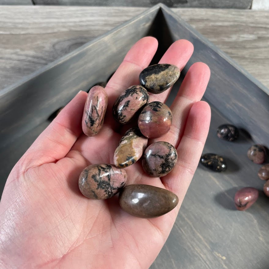 polished rhodonite stones wholesale