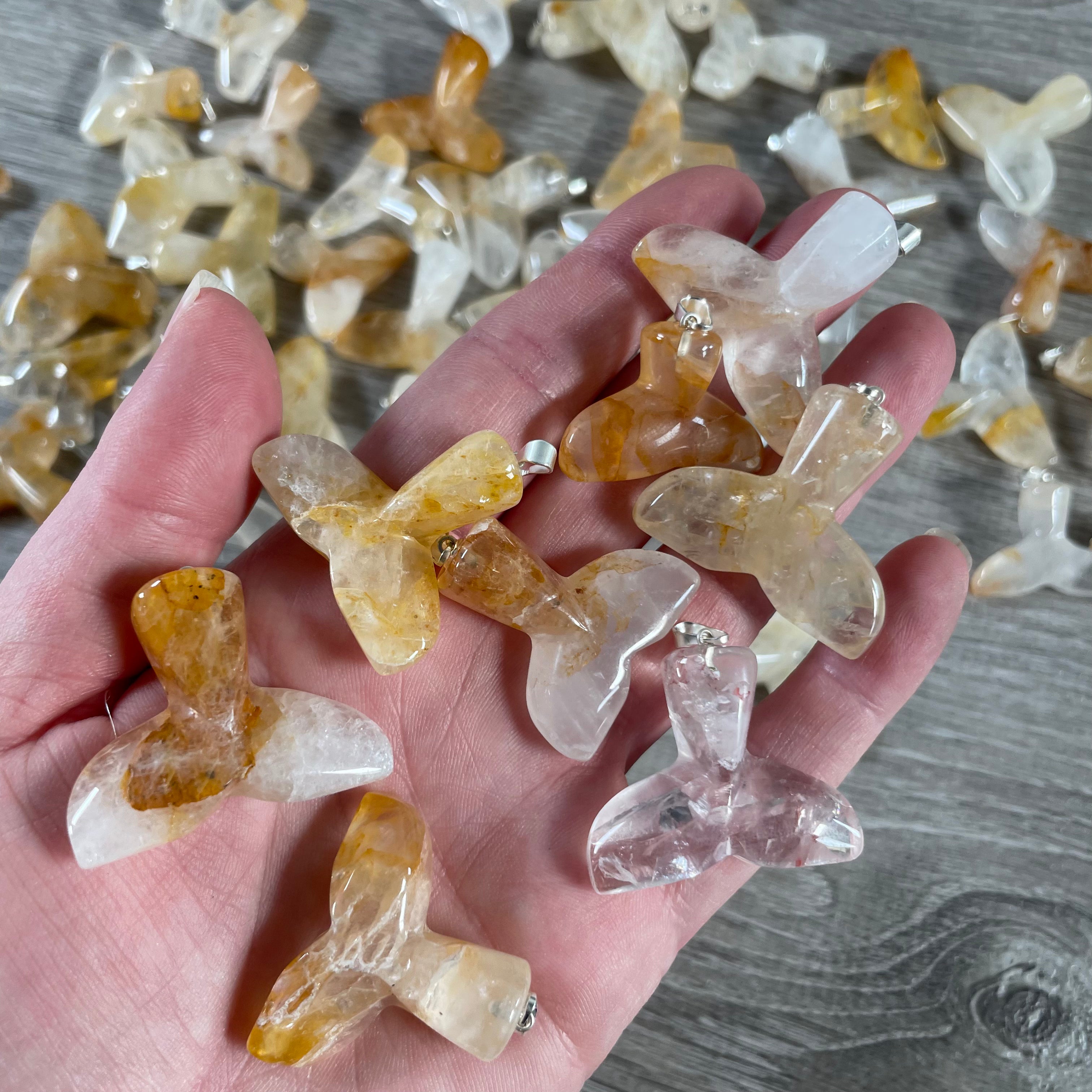 Golden Healer ocean crystal pendants - wholesale