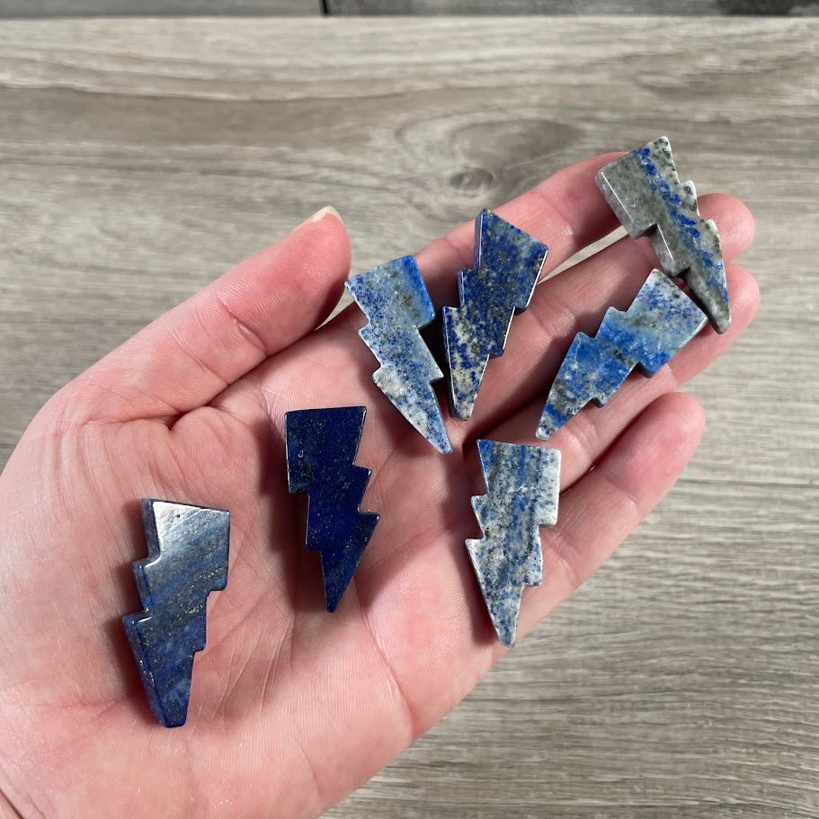 Gemstone Lightning Bolt Carvings – Crystal Energy Symbols