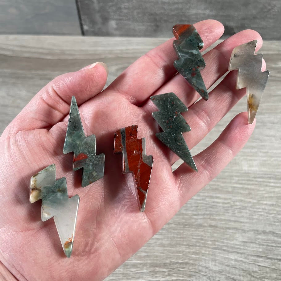 African bloodstone wholesale crystal carvings - bolt